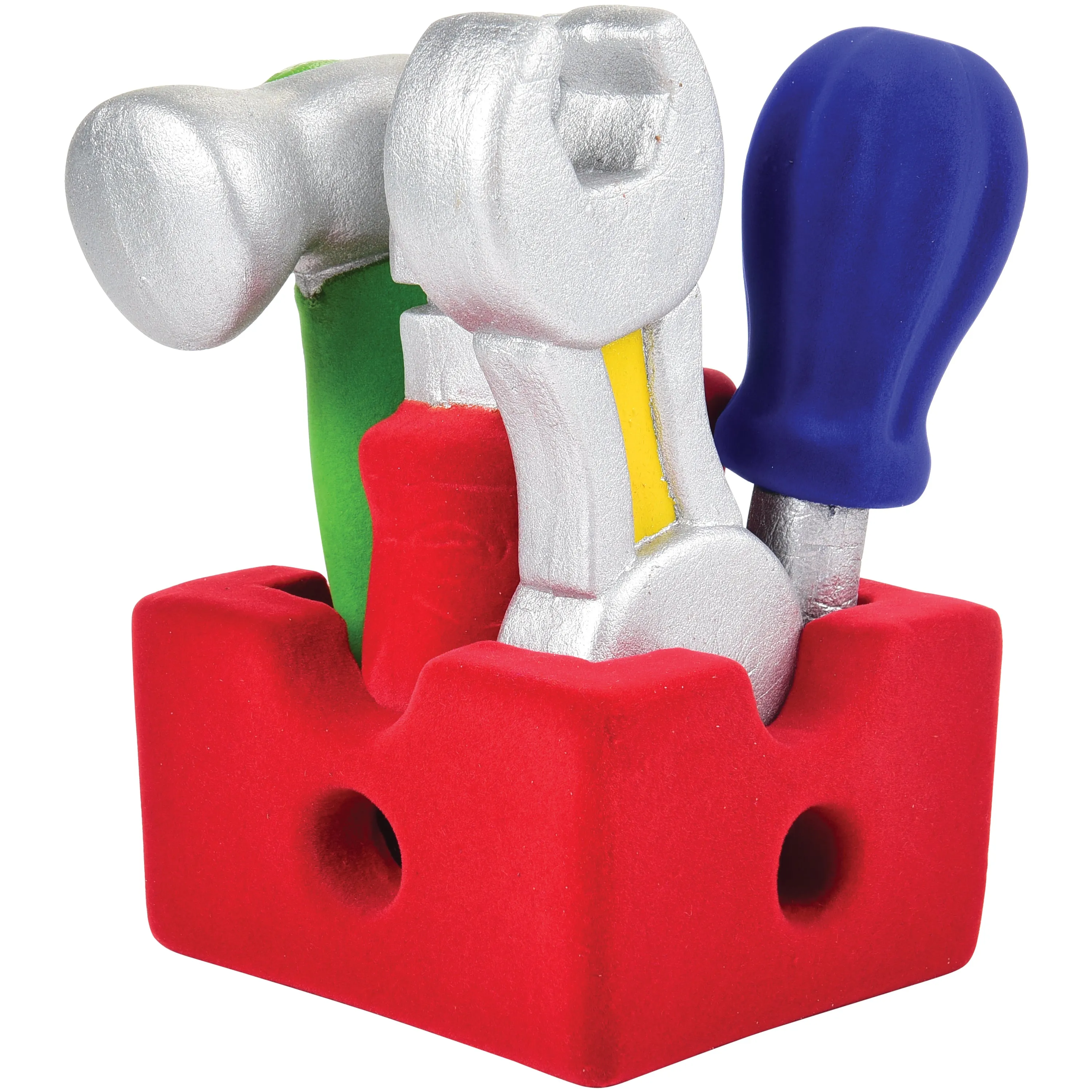 Rubbabu® Soft Sensory Tool Set with Caddy | 4-Piece Eco-Friendly Building Toy