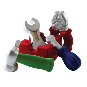 Rubbabu® Soft Sensory Tool Set with Caddy | 4-Piece Eco-Friendly Building Toy