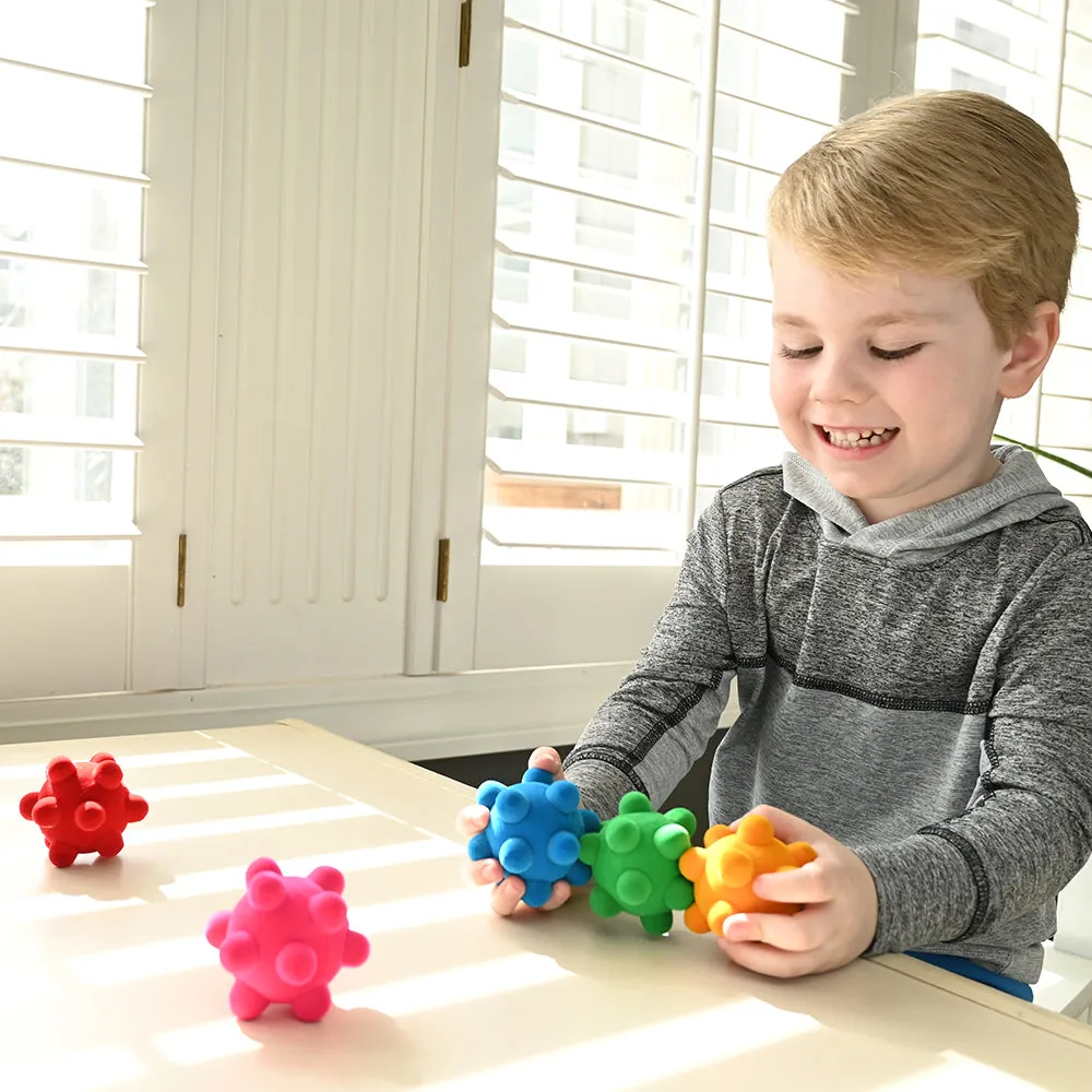 Rubbabu&reg; Rainbow Fidget Stress Balls- 5 PC