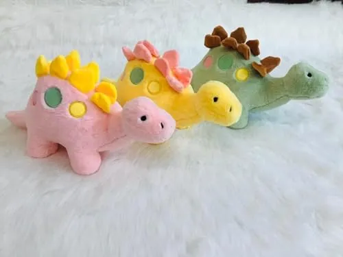 SCOOBA Super Soft Jurassic Stegosaurus Dinosaur 35cm Length Stuffed Toy Plush Dinosaur Toy, 35cm Long, Super Soft Multicolor
