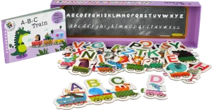 THE LEARNING CIRCLE A-B-C TRAIN BOOK AND 26 PIECE PUZZLE