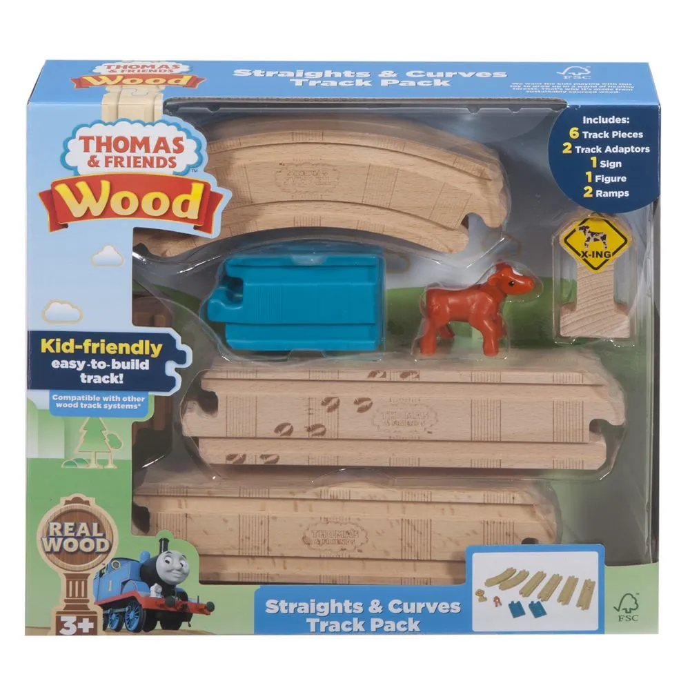 Thomas & Friends Wood Straights & Curves Track Pack