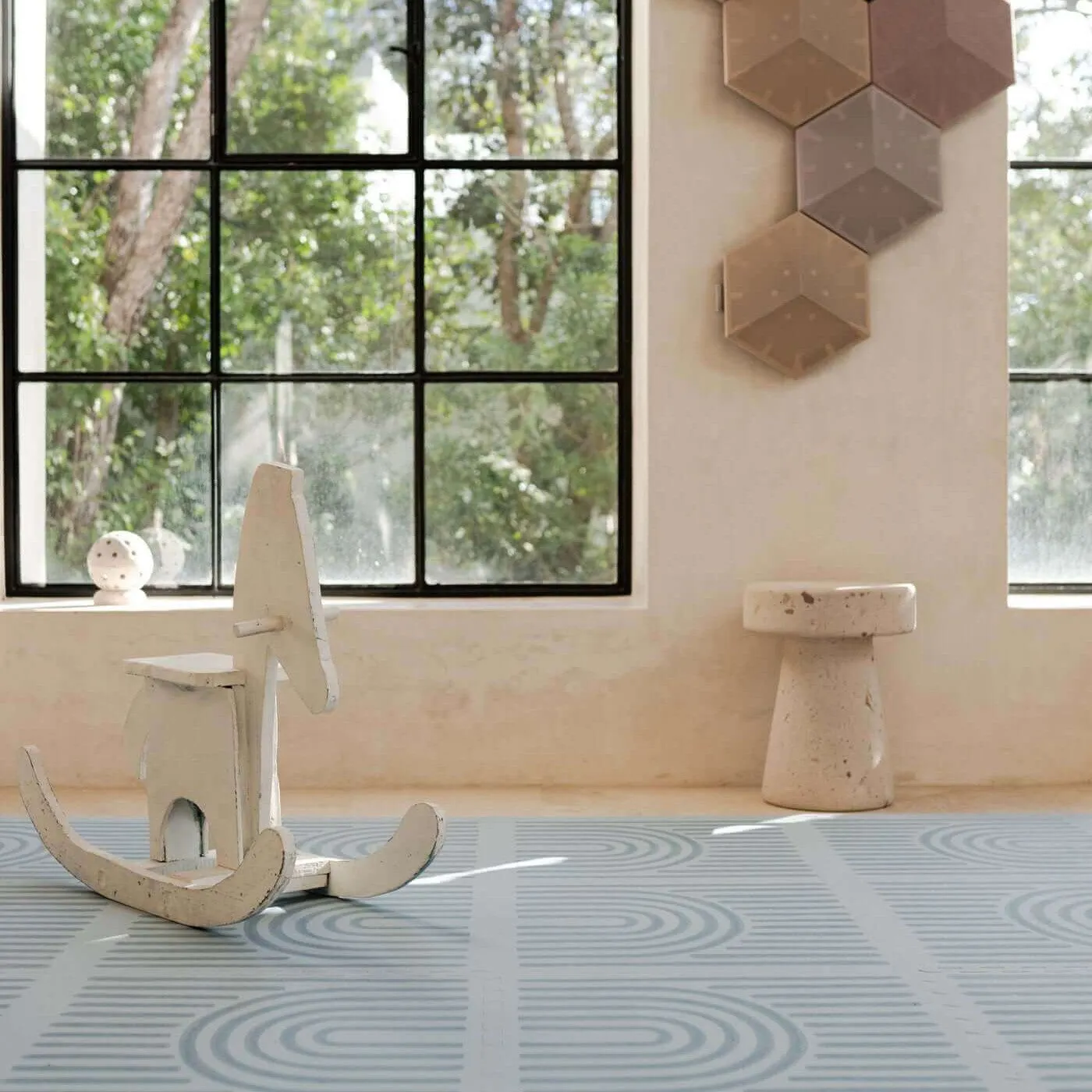 Toddlekind Premium Foam Playmats | Linear - Mineral