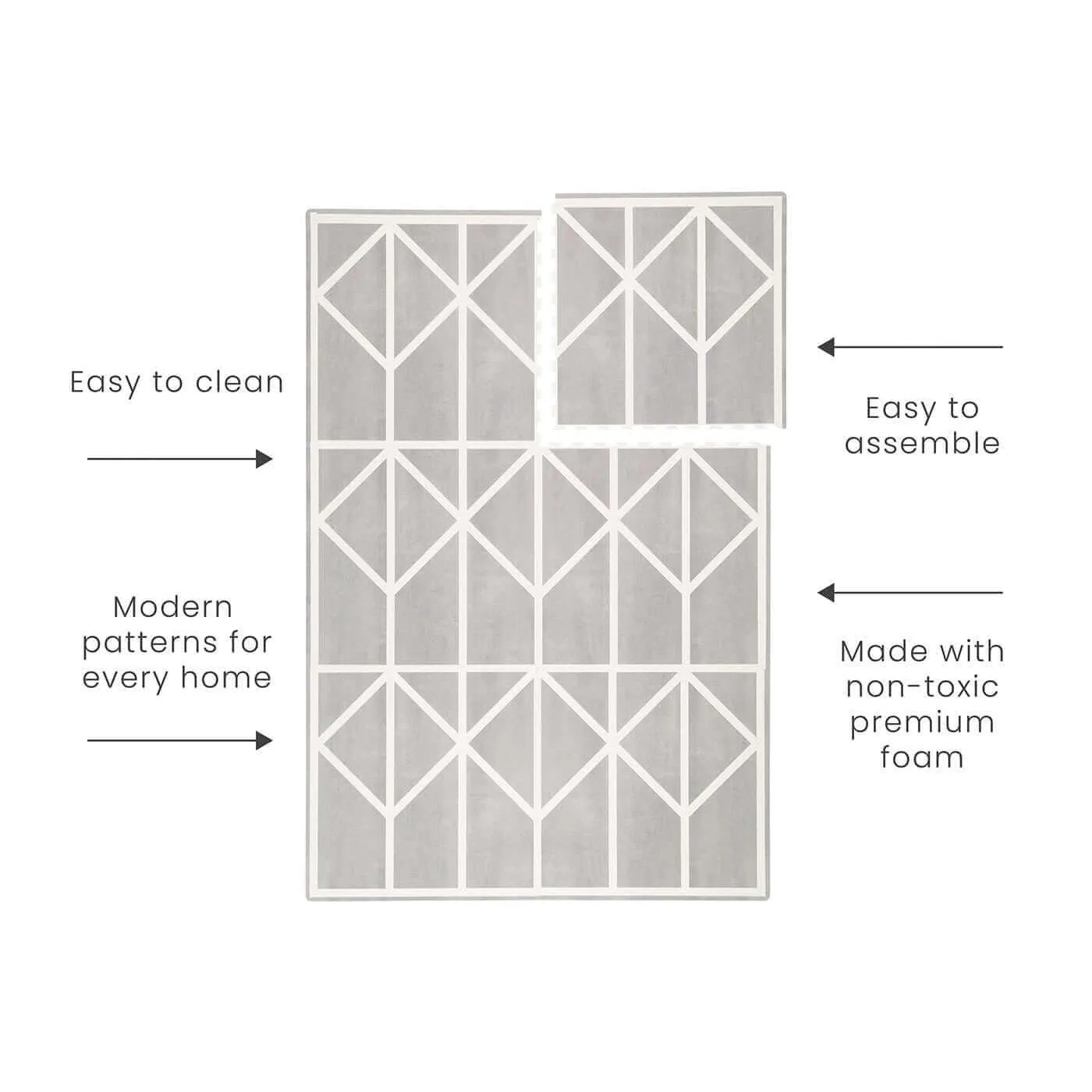Toddlekind Premium Foam Playmats | Nordic - Pebble