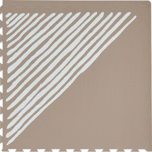 Toddlekind Premium Foam Playmats | Sandy Lines - Tan
