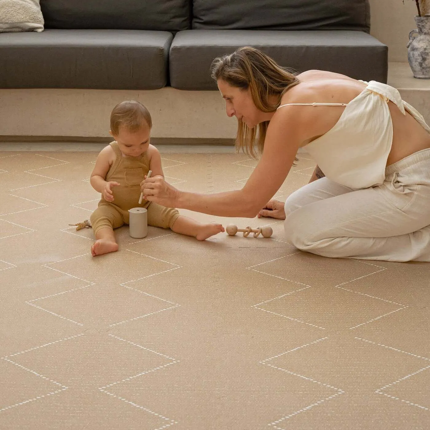 Toddlekind Premium Foam Playmats | Tulum - Sandstone