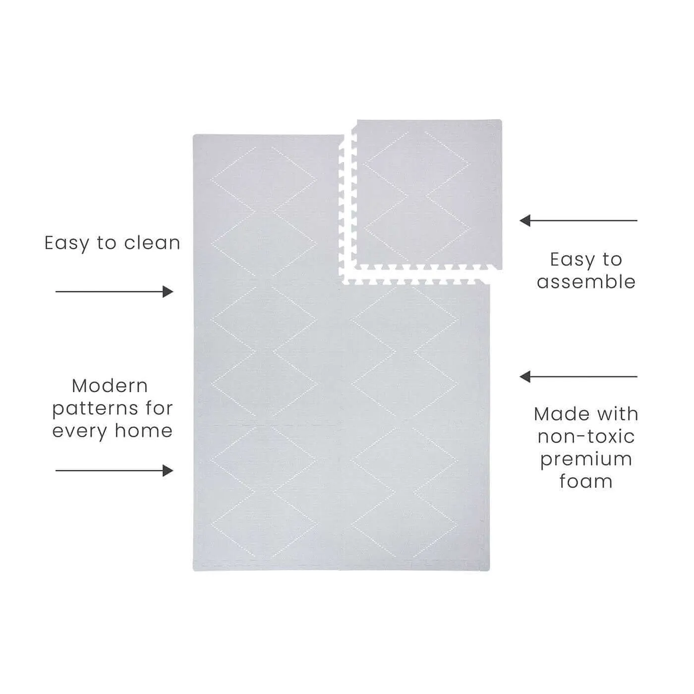 Toddlekind Premium Foam Playmats | Tulum - Stone