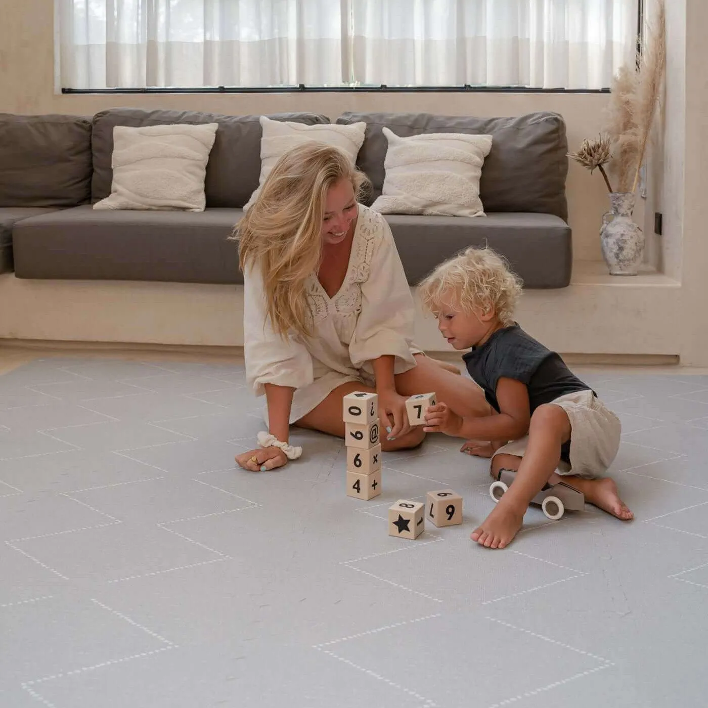 Toddlekind Premium Foam Playmats | Tulum - Stone