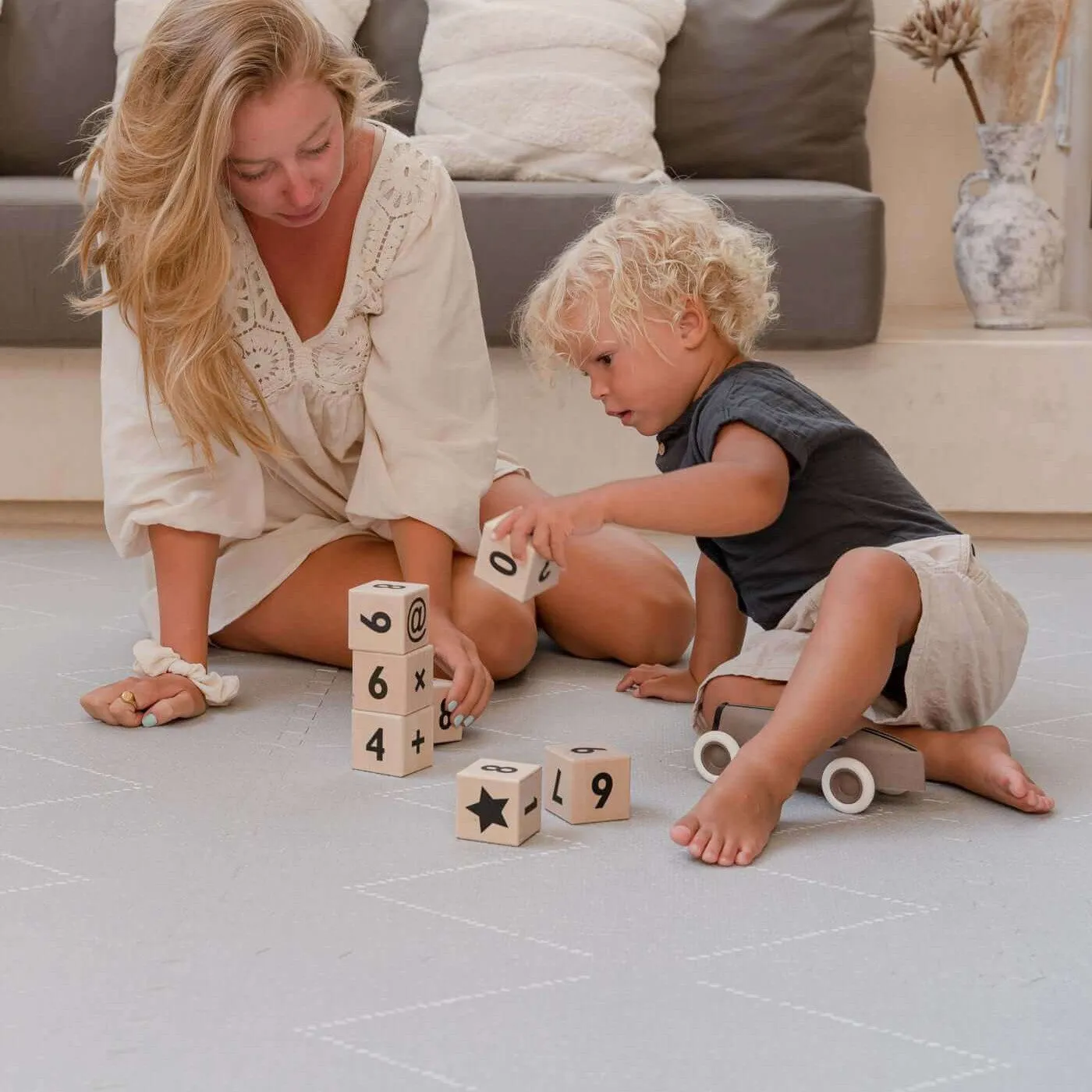 Toddlekind Premium Foam Playmats | Tulum - Stone