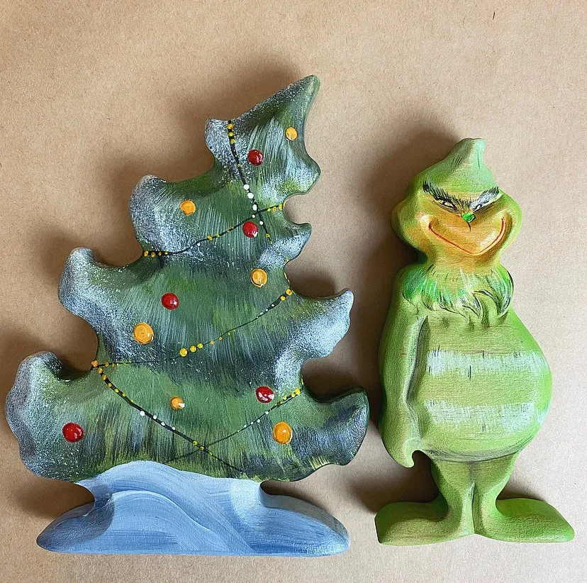 Wooden Grinch